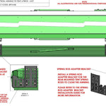 Technical diagram of a bracket awning system with text and labels on a white background