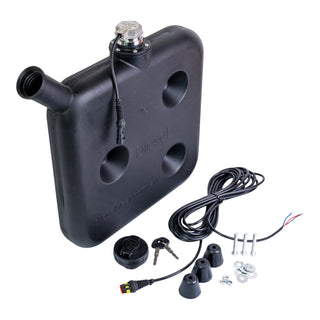 10L Black Wafer Fuel Tank for Diesel with Lockable Cap and Digital Level Sender