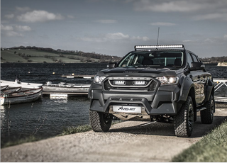 Lazer Lamps Roof Mount Kit – Ford Ranger (2016+ No Roof Rails) modifications parked by a lakeside