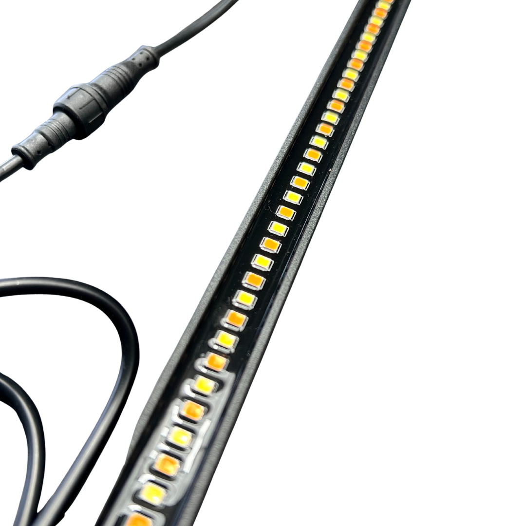 LED strip light for 4x4, RV, and outdoor camping with dual amber and white colors
