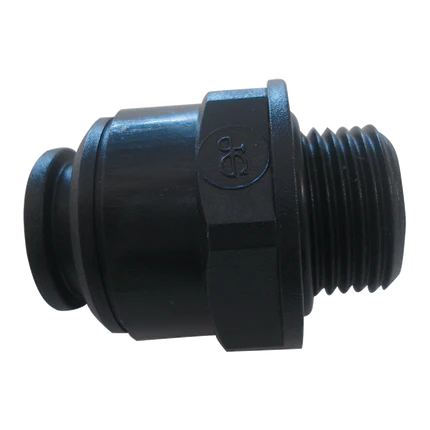 John Guest 12mm 3/8" Straight Adapter Male Plastic