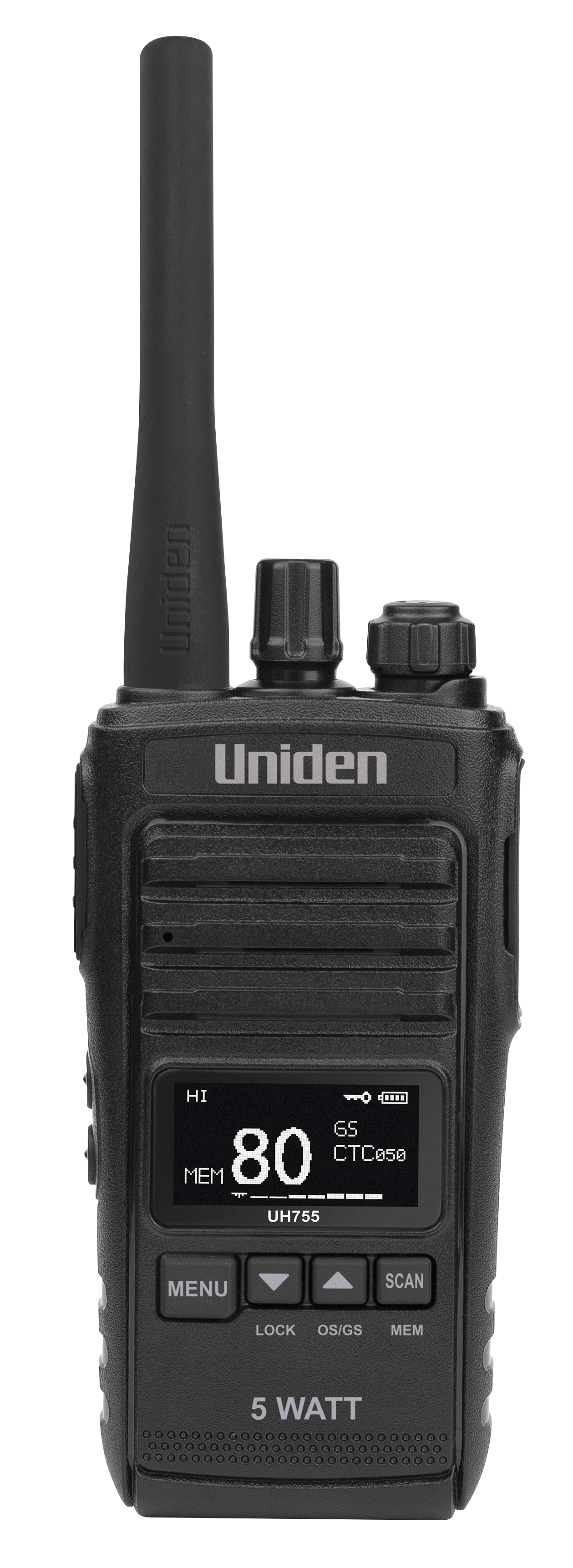 Uniden UH755 5 Watt UHF CB Splashproof Handheld Radio