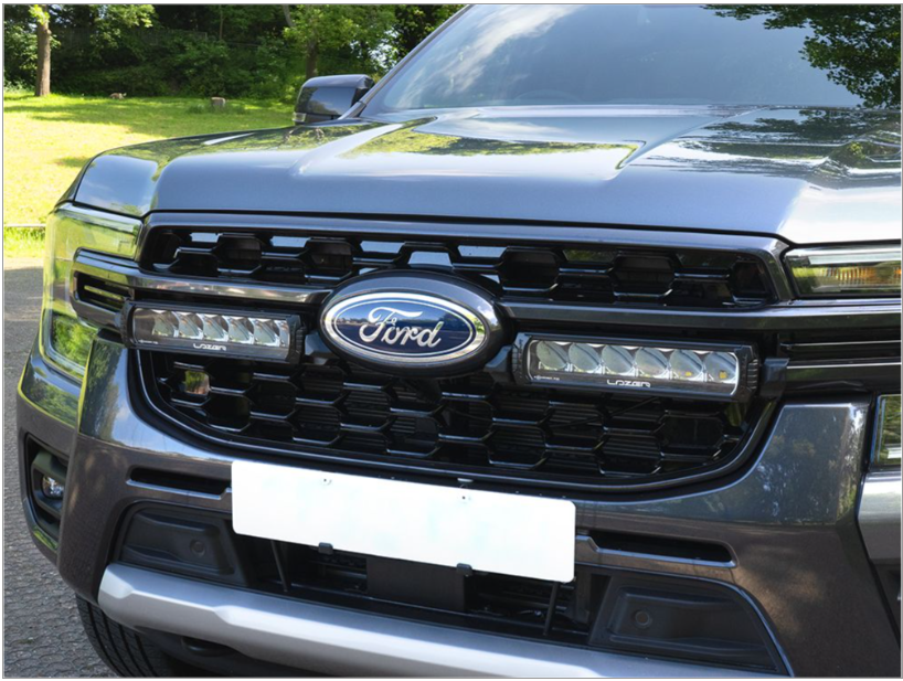 Ford vehicle grille with logo abd lazerlamps grille Kit