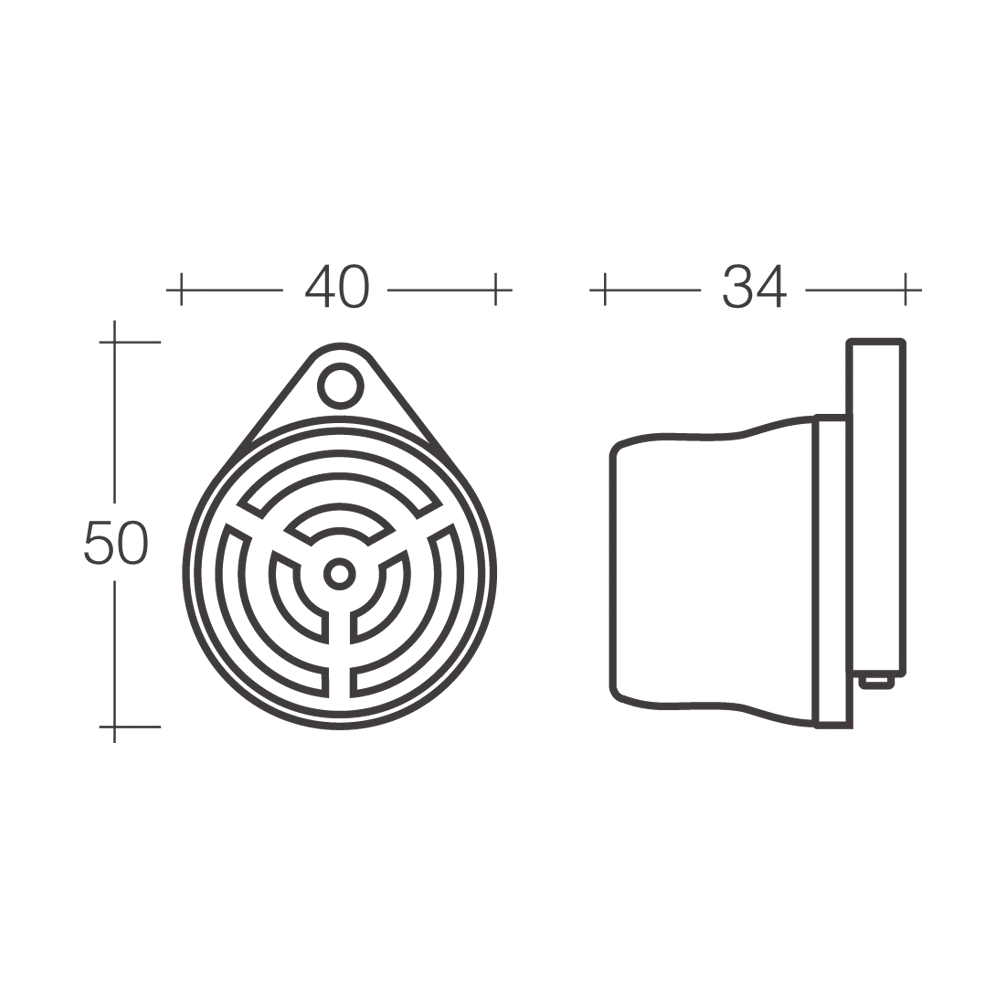 Warning Buzzer Continuous Tone 12 or 24V – view 2