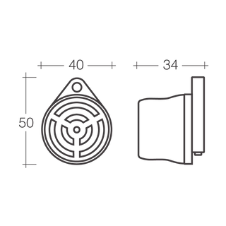 Warning Buzzer Continuous Tone 12 or 24V – view 2