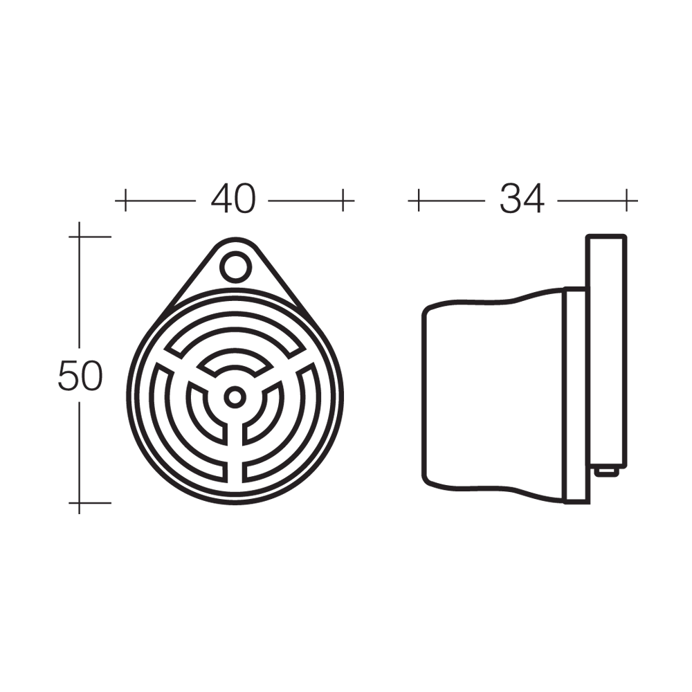 WARNING BUZZER CONTINUOUS TONE 12 OR 24V