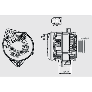 Black Series ALT 12V 240A, ISUZU MU-X - 4JJ1 4JJ3-TCX DSL [CLUTCH PULLEY]