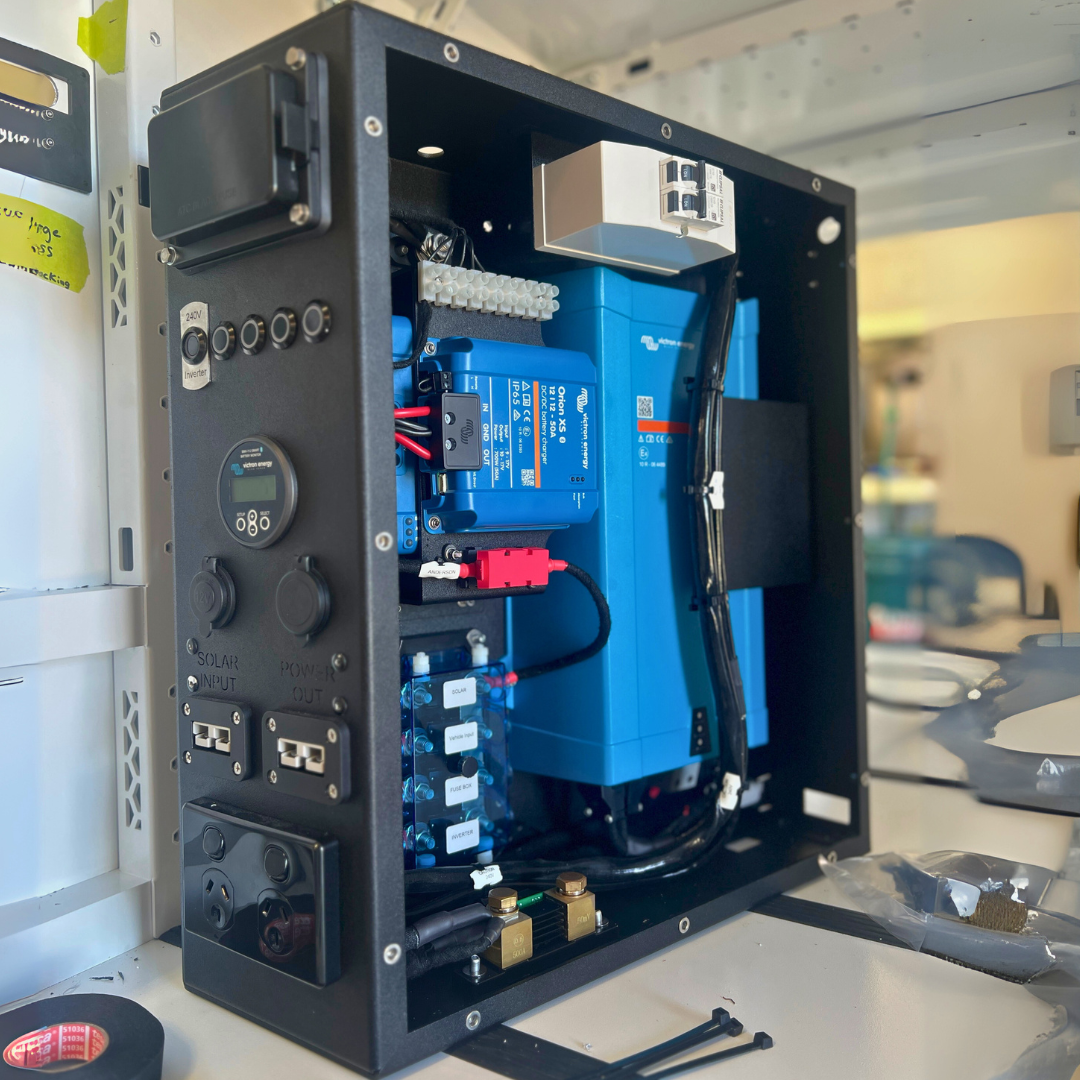 Behind-the-seat dual battery system for Toyota Hilux N80, plug-and-play with Victron, Redarc & Amptron components.