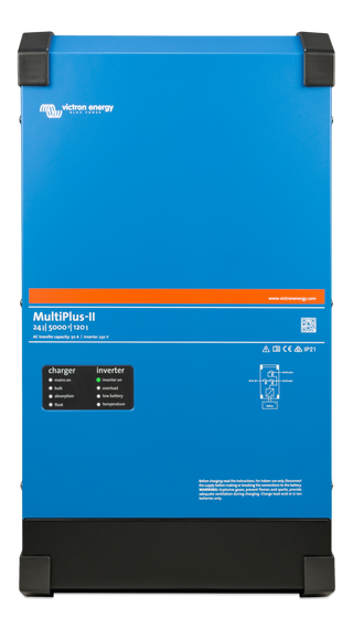 Victron MultiPlus-II 24/5000/120 front view, marked with a 50 A AC transfer capacity