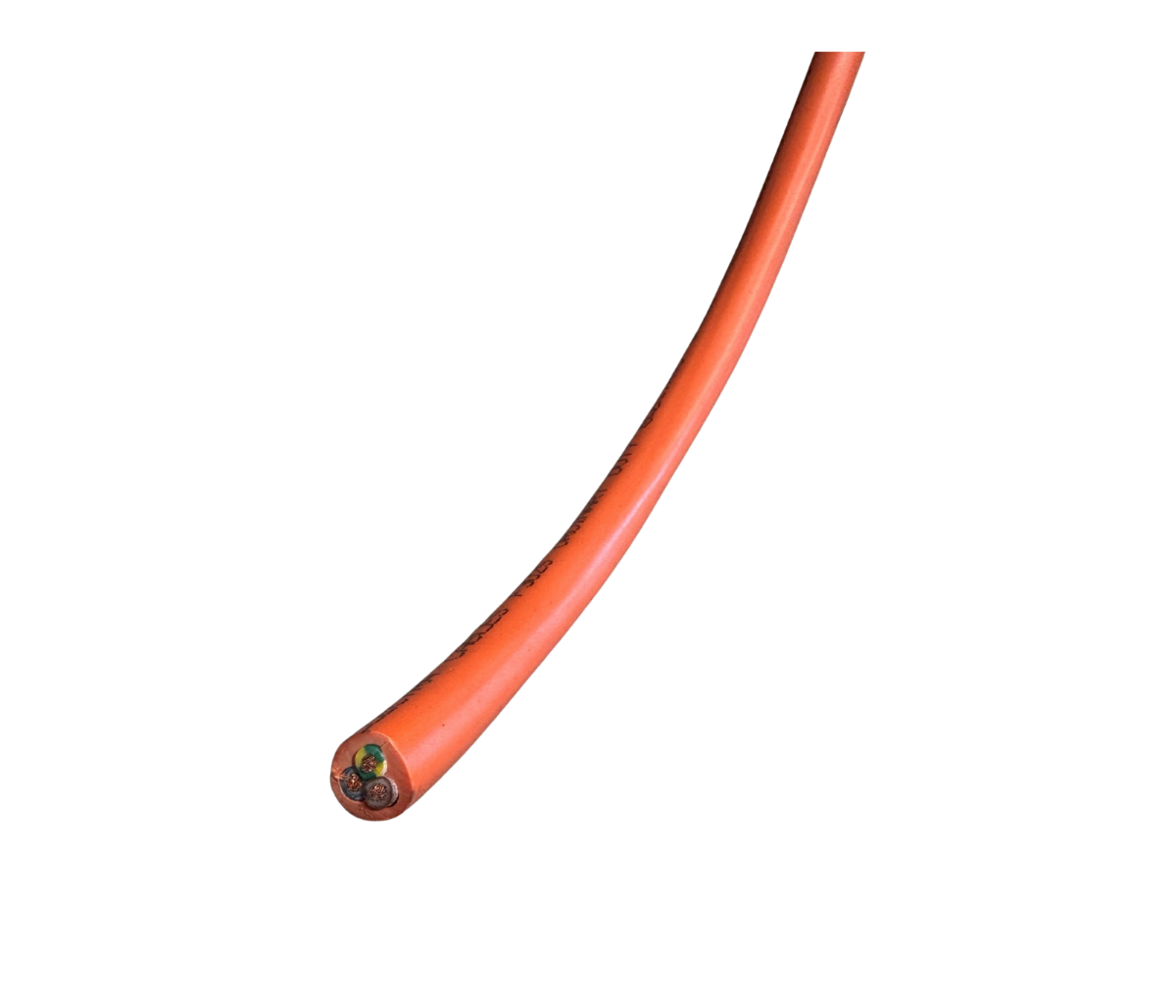 2.5mm 2 Core + Earth Orange Flexible Cable V-90 PVC/V-90 PVC