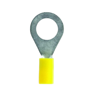 Series of 5-6mm Yellow Insulated Ring Terminals
