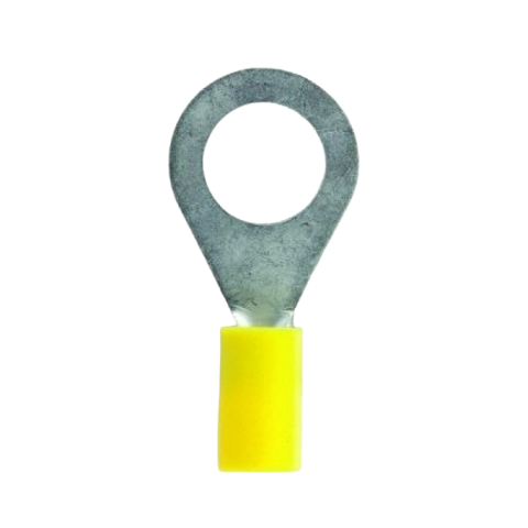 Series of 5-6mm Yellow Insulated Ring Terminals