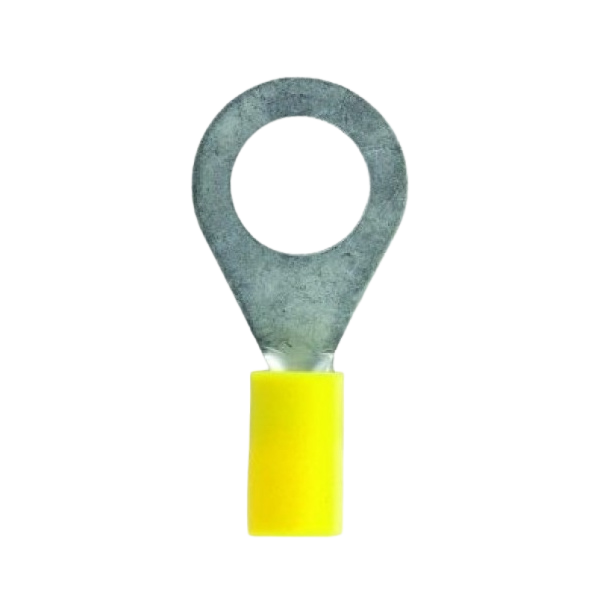 Series of 5-6mm Yellow Insulated Ring Terminals