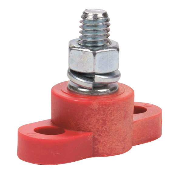 Junction Block black / red Insulated Stud 10mm