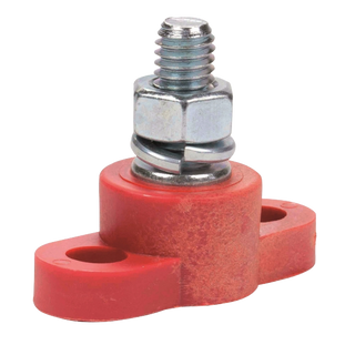 Junction Block black / red Insulated Stud 10mm