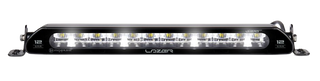 Lazerlamps Linear Light Bar, featuring a series of LED lights arranged in a single row within a black housing with mounting brackets.