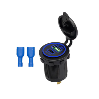 USB A Dual Port Car Charger Socket