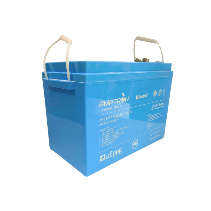 Bluedge 12V 200Ah / 200A Cont. Discharge LiFePO4 Lithium Battery Amptron