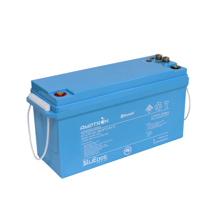 Bluedge 24V 100Ah / 200A Cont. Discharge LiFePO4 Lithium Battery Amptron