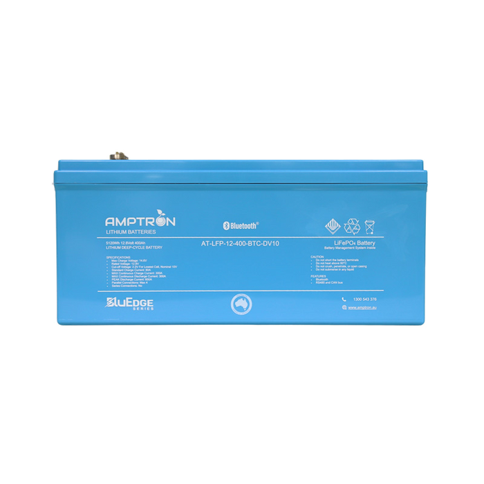 Bluedge 12V 400Ah / 300A Cont. discharge LiFePO4 Lithium Battery Amptron