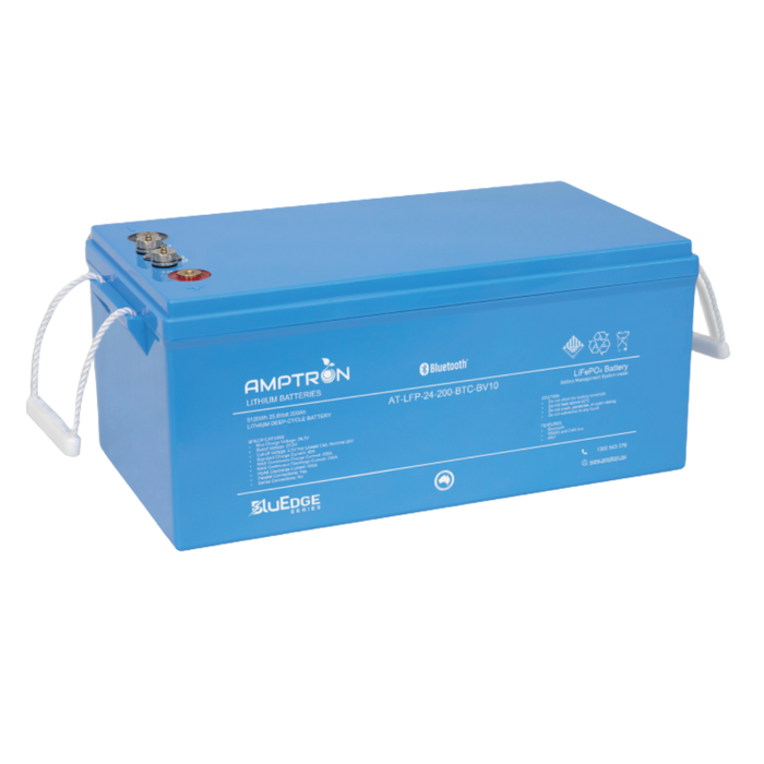 Amptron 24V 200Ah / 200A Cont. Discharge LiFePO4 Lithium Battery