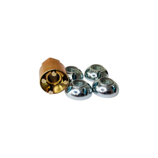 M10 x 1.5  Anti-Theft Security Nuts - Four Lock Nuts for Spotlights