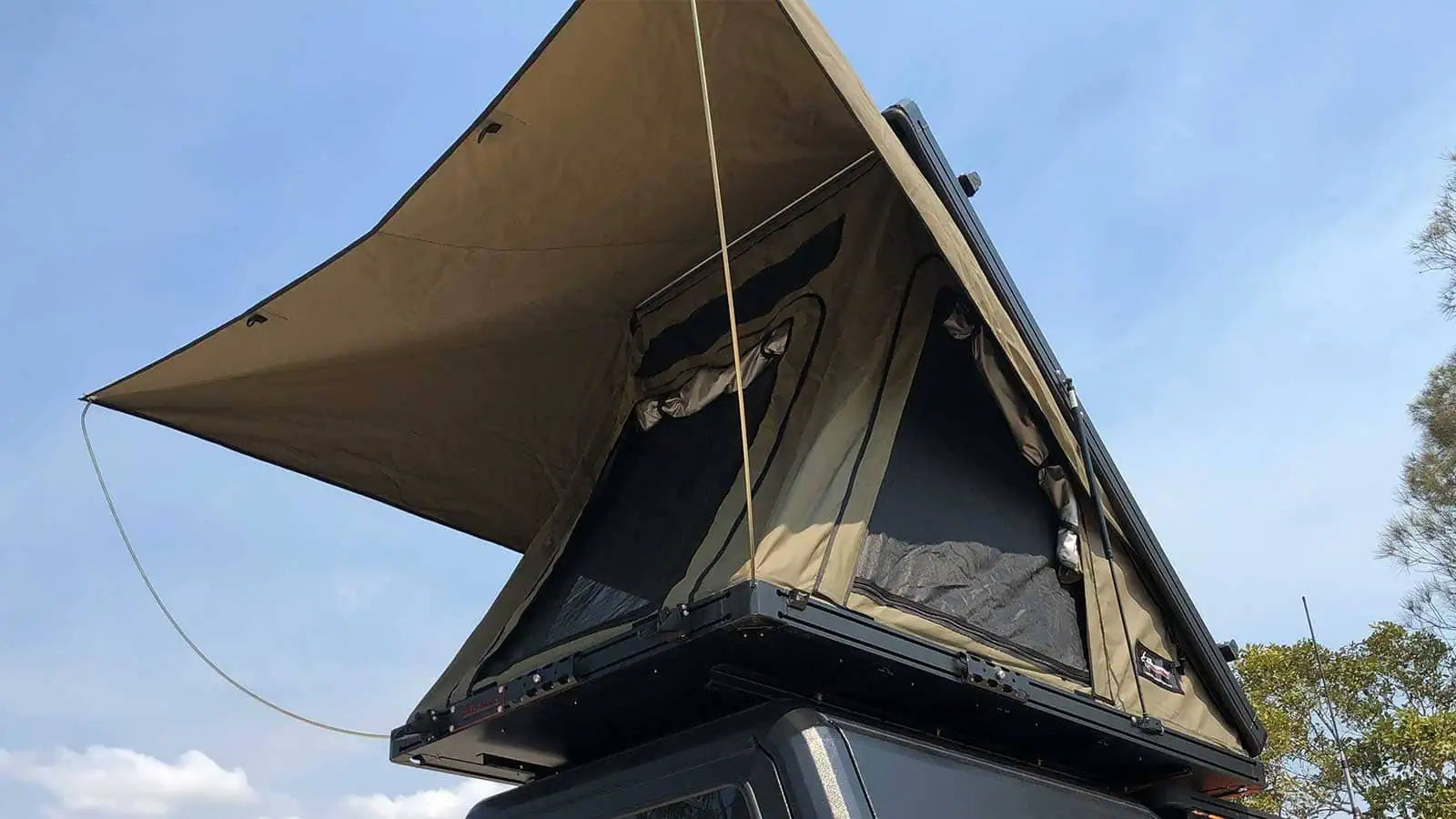 Bush Company AX27 Clamshell Rooftop Tent side view