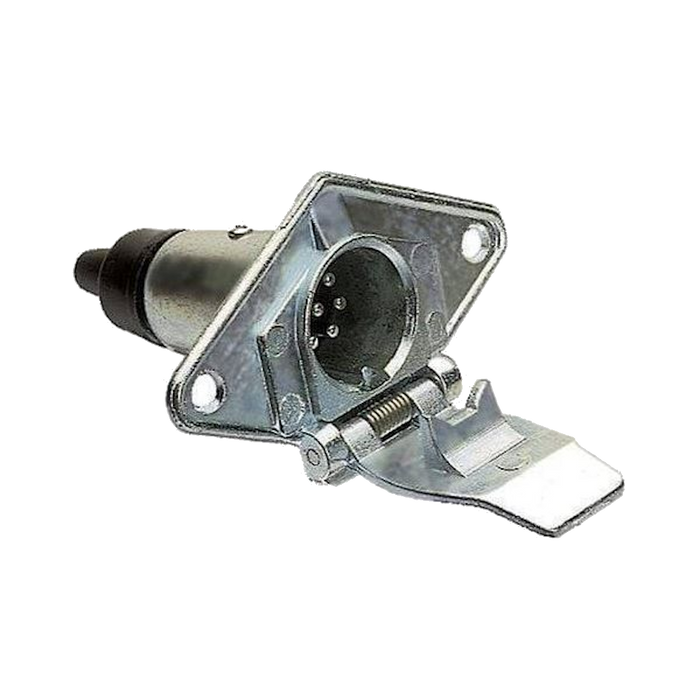 7 Pin Small Round Metal Trailer Socket