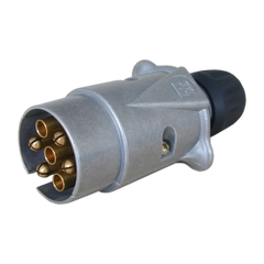 7 Pin Large Round Metal Trailer Plug — Die-Cast AS2513