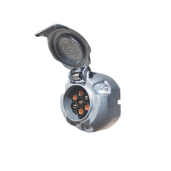 7 Pin Large Round Metal Trailer Socket — Die-Cast AS2513