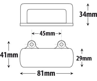 Roadvision License Plate Lamp 6 LED Top Mount 10-30V Black