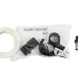 Silent mount kit with components on a white background