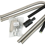 Set of hoses and connectors on a white background