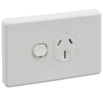 GPO Switched Outlet Flush Mount Standard 1 Gang 15A 250V 2 Pole White