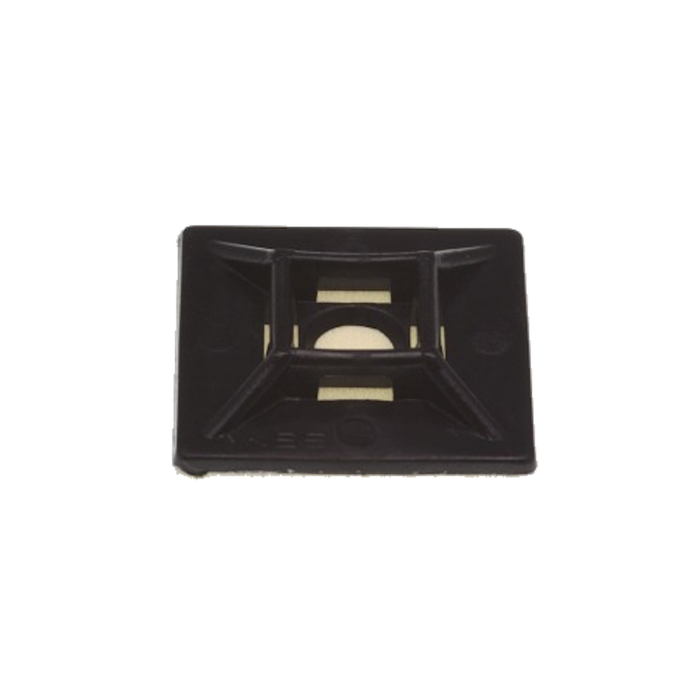 Black Cable Tie Mounting Pad 28x28mm