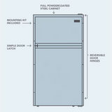 Bushman Upright 190L Fridge 12V/24V Black For Caravan incl. Mounting Kit