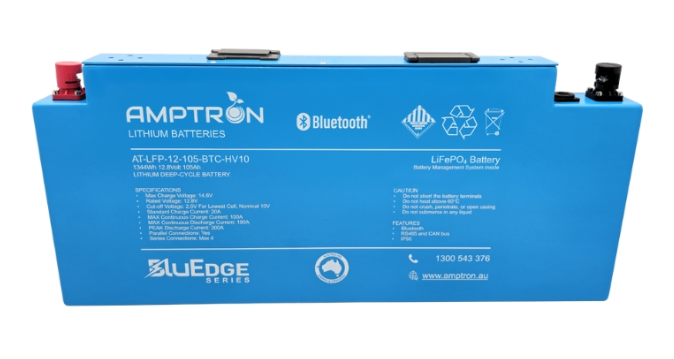 BluEdge 12V 105Ah / 180A Continuous Discharge LiFePO4 Blade Battery