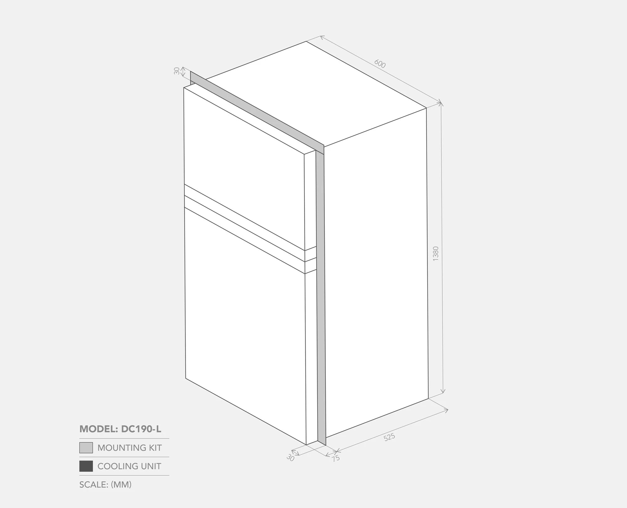 Bushman 190L Caravan Fridge Heavy Duty Upright Fridge Series - 12V / 24V