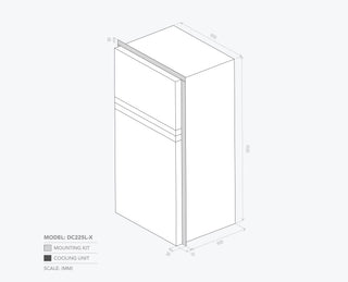 Bushman 225L Caravan Fridge Heavy Duty Upright Fridge Series - 12V / 24V
