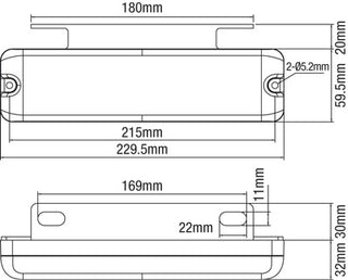 Roadvision 230 Series LED Combination Lamp Stop/Tail/Ind/Rev/Ref (Single)