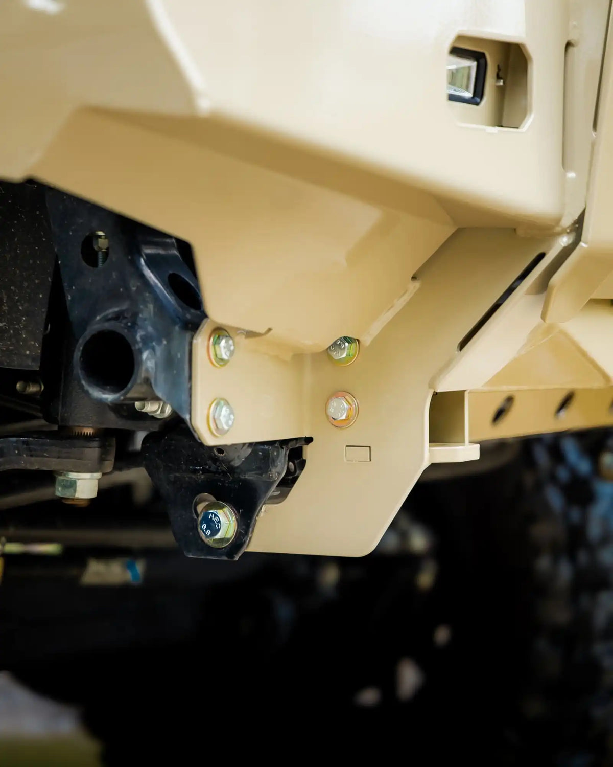 close up of TCC 70 Series Bull Bar - Facelift (2024 - Present) colour coded
