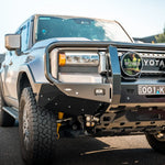 close up of TCC 250 Prado Bull Bar