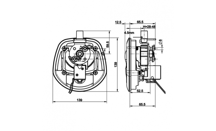 24V Whale Tail Lock with Electronic Actuator