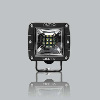 ALTIQ DX4 Scene work light in black, a square reflector holding nine LEDs behind a clear lens with the ALTIQ name above and below