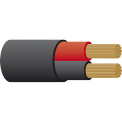 Series of B&S Twin Core Cable Black Sheath (Black & Red inside)