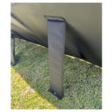 Leg support on grass with a white background