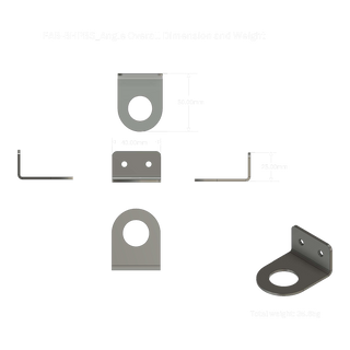 FAB-BHPBS Angle overall dimensions and weight