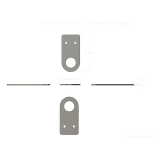 FAB-BHPBS Flat overall dimensions and weight