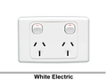 GPO 2000 series Standard 2Gang Horiz 15A 240V 2 Pole White
