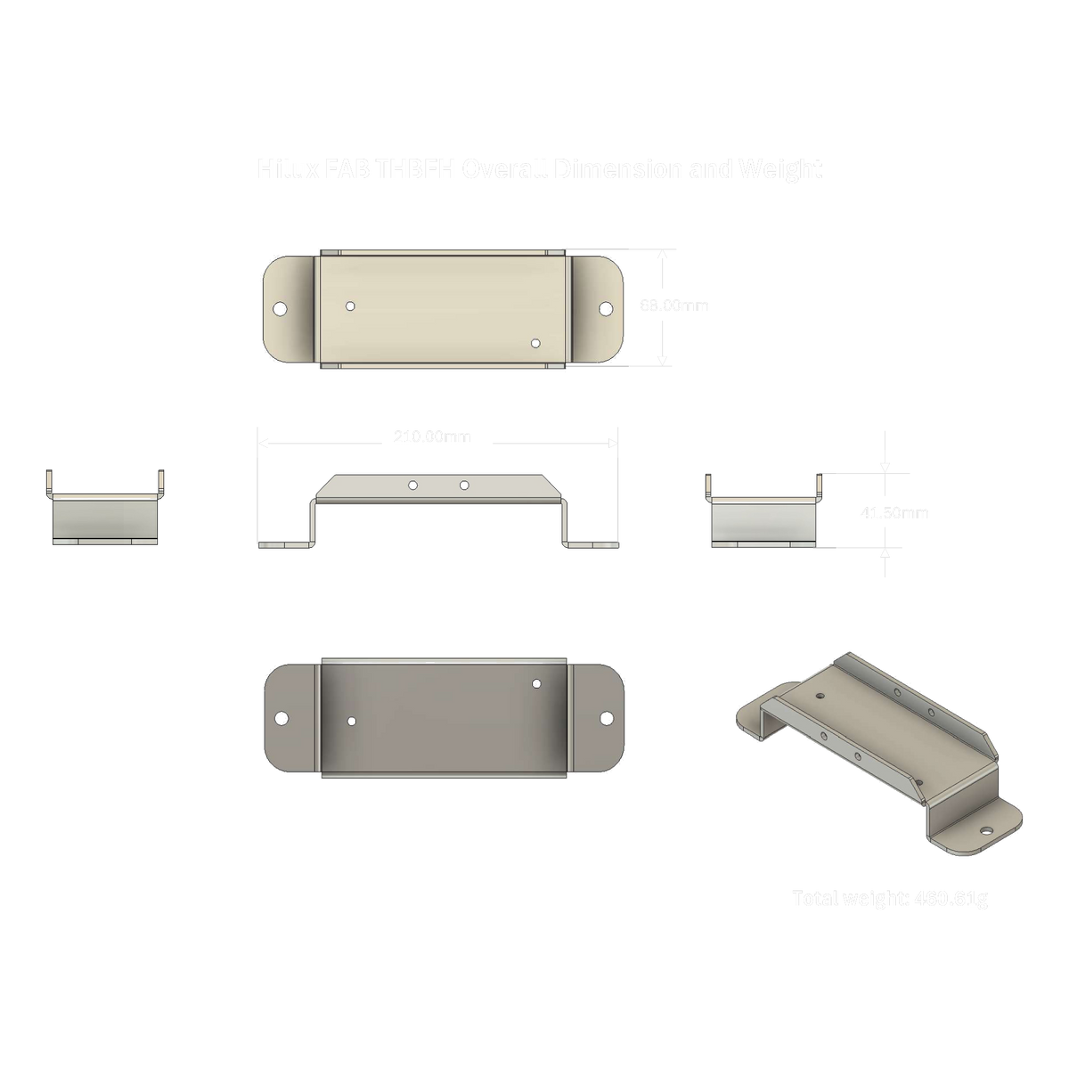 Hilux FAB THBFH overall dimensions and weight